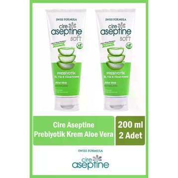 Cire Aseptine 200 ML Soft Aloe Vera Prebiyotik 2 Adet Krem