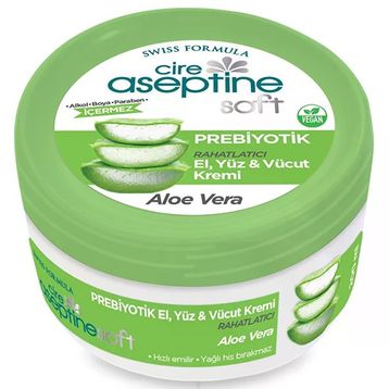 Cire Aseptine 200 ML Soft Aloe Vera Prebiyotik 2 Adet Krem