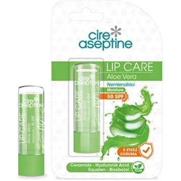 Cire Aseptine 50SPF Aloe Vera Renkli 4.5 gr Dudak Bakım Kremi