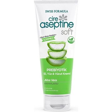 Cire Aseptine Soft 2x75 ml Aloe Vera Özlü Rahatlatıcı Besleyici Prebiyotikli Krem