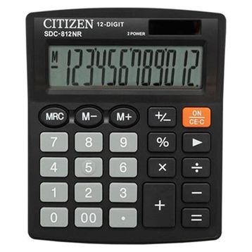 CITIZEN SDC-812NR Siyah Hesap Makinesi