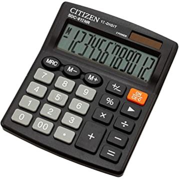 CITIZEN SDC-812NR Siyah Hesap Makinesi