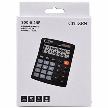 CITIZEN SDC-812NR Siyah Hesap Makinesi