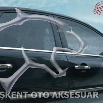 Citroen C-Elysee 2012 Üzeri 4 Parça Krom Cam Çıtası