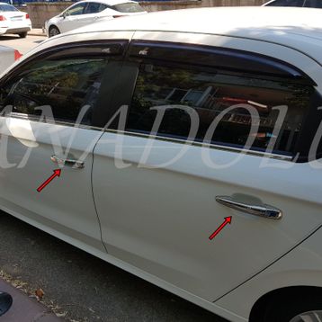 Citroen C Elysee 2012 Üzeri Paslanmaz Çelik 4 Kapı Krom Kapı Kolu