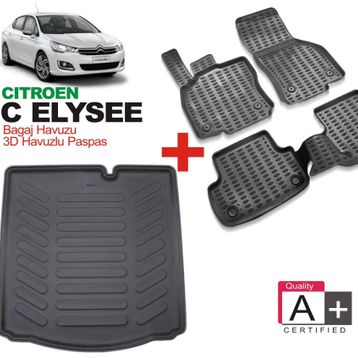 Citroen C-Elysee 3D Havuzlu Araca Özel Paspas Takımı