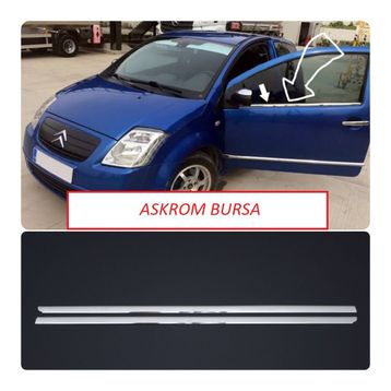 Citroen C2 2003-2009 2 Parça Krom Cam Çıtası