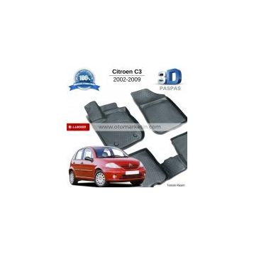 Citroen C3 2002-2009 3D Havuzlu Paspas