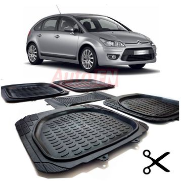 Citroen C4 2004-2010 Seti 3D Havuzlu Paspas