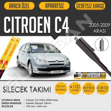 Citroen C4 2005-2009 Silecek Takımı