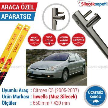 Citroen C5 2005-2007 Muz Silecek Takımı