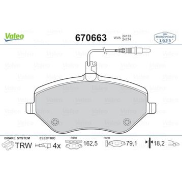 Citroen C5 2008/2016 156.4x72x19/155,2x66,7x20 Ön Fren Balatası