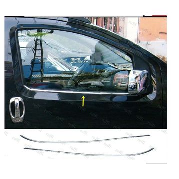 Citroen Nemo 2008 Üzeri Paslanmaz Çelik 2 Parça Krom Cam Çıtası