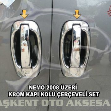 Citroen Nemo 8 Parça Paslanmaz Çelik 4 Kapı Krom Kapı Kolu