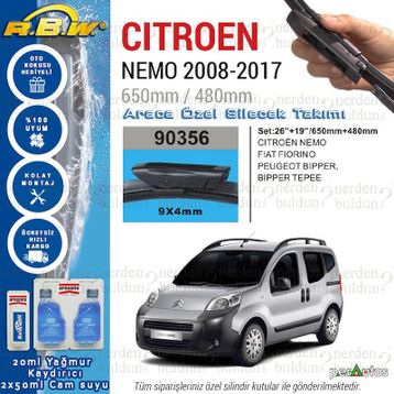 Citroen Nemo RBW 2008-2017 Muz Silecek Takımı