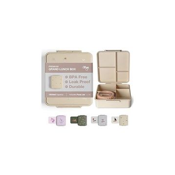 Citron 1286531 Grand Ballerina 4 Bölmeli Sosluk ve Çelik Kavanozlu Beslenme Kutusu Seti