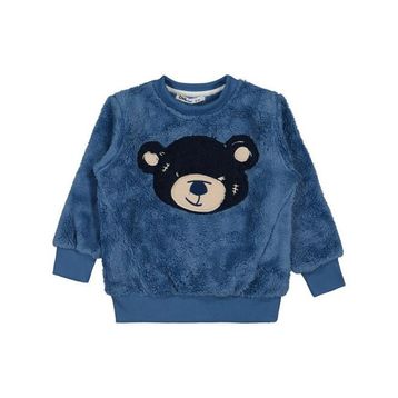 Civil 4164 Ayı Nakışlı 2-5 Yaş Mavi Erkek Çocuk Sweatshirt