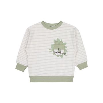 Civil Aslan Nakışlı 2-5 Yaş Yeşil Erkek Çocuk Sweatshirt