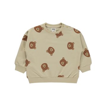 Civil Baby Ayıcık Baskılı 6-18 Ay Bej Sweatshirt