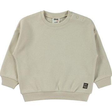 Civil Baby Basic 6-18 Ay Taş - Beyaz Sweatshirt