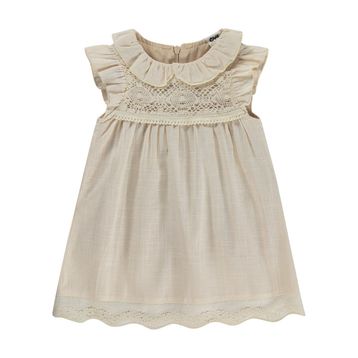 Civil Baby Bebek Yaka Dantelli 6-18 Ay Bej Elbise