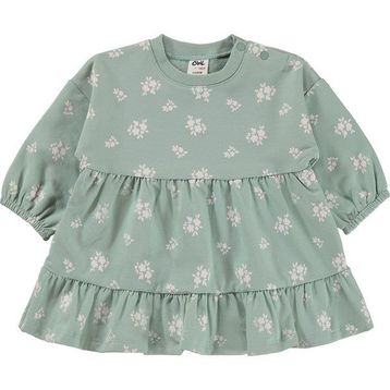 Civil Baby Çiçek Empirme Basic 6-18 Ay Haki Elbise