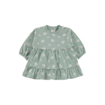 Civil Baby Çiçek Empirme Basic 6-18 Ay Haki Elbise