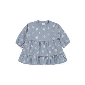 Civil Baby Çiçek Empirme Basic 6-18 Ay Mavi Elbise