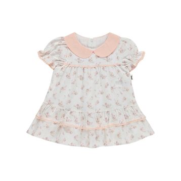 Civil Baby Çiçek Empirme Bebe Yaka 6-18 Ay Beyaz Elbise