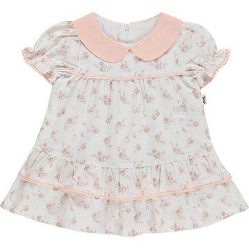 Civil Baby Çiçek Empirme Bebe Yaka 6-18 Ay Beyaz Elbise