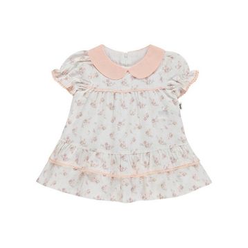 Civil Baby Çiçek Empirme Bebe Yaka 6-18 Ay Beyaz Elbise