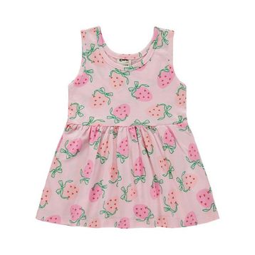Civil Baby Çilek Empirme 6-18 Ay Pembe Elbise