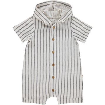 Civil Baby Çizgili Kapüşonlu 6-18 Ay Lacivert Tulum