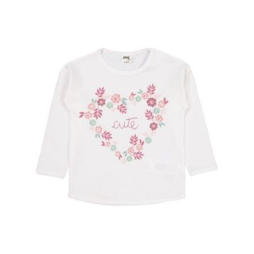 Civil Baby Cute Çiçek Baskılı 6-18 Ay Ekru Sweatshirt