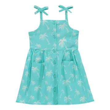 Civil Baby Fiyonk Askılı Flamlı 6-18 Ay Yeşil Elbise