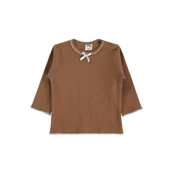 Civil Baby Fiyonklu Düz 6-18 Ay Kahve Sweatshirt