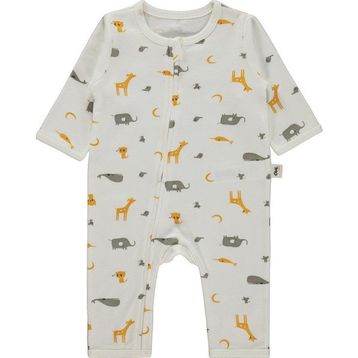 Civil Baby Hayvan Baskılı 3-12 Ay Ekru Tulum