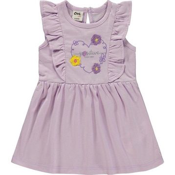 Civil Baby Kalp Baskı Çiçek 6-18 Ay Lila Elbise