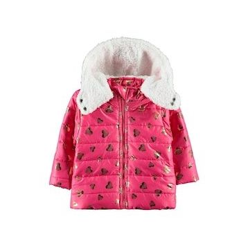 Civil Baby Kız Bebek Fuşya 6-18 Ay Kapüşonlu Mont