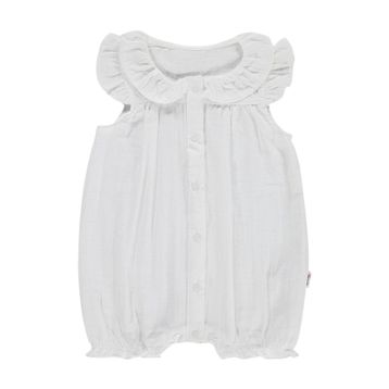 Civil Baby Kol ve Yaka Fırfırlı 6-18 Ay Beyaz Tulum