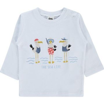 Civil Baby Leylek Baskılı 6-18 Ay Beyaz Sweatshirt