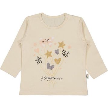 Civil Baby Yıldız Kalp Baskılı 6-18 Ay Açık Taş Sweatshirt