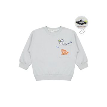 Civil Boys Karyoka Dikişli 2-5 Yaş Gri Sweatshirt