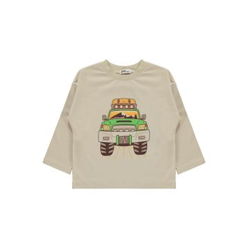Civil Boys Road Trıp Baskılı 2-5 Yaş Bej Km Sweatshirt
