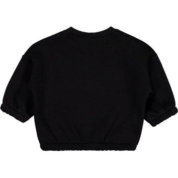 Civil Kalp Nakışlı Basic 6-18 Ay Siyah Bebek Sweatshirt