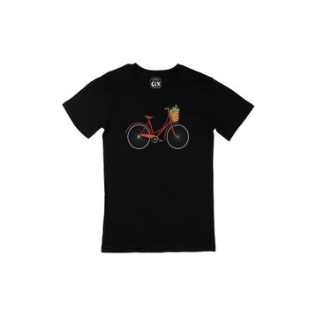 Cix Adalar Bisikletli Siyah Erkek Tshirt