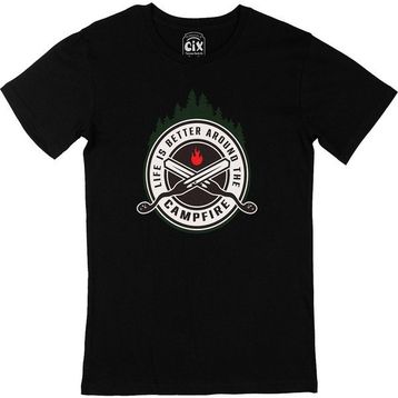 Cix Around The Campfire Siyah T-shirt