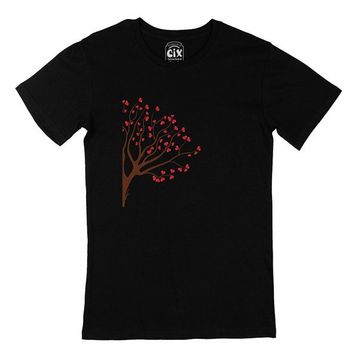 Cix Aşk Ağacı Siyah Erkek T-shirt