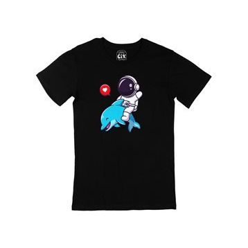 Cix Astronot ve Balina T-shirt