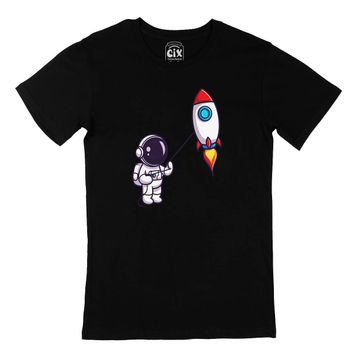 Cix Astronot ve Roket T-shirt